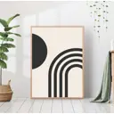 Постер 28 картин Абстракция линии и круг 50x40 см без рамы