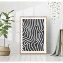 Постер 28 картин "Белые линии на черном. абстракция" 50x40 см без рамы