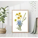 Постер 28 картин "Букет полевых цветов" 70x50 см без рамы