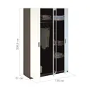 Шкаф Сурская мебель Прага 135x206.5x51 см МДФ цвет белый