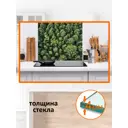 Защитный экран Borntoprint Лес 60x55x0.4 см закаленное стекло цвет прозрачный