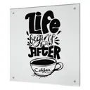 Защитный экран Borntoprint life cofee 60x50x0.4 см закаленное стекло цвет прозрачный
