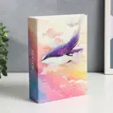 Фотоальбом на 100 фото 10x15 см Кит в розовых облаках 17x13x5 см