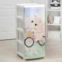 Комод Виолет Kitty 4 ящика 47x39x95 см пластик цвет белый