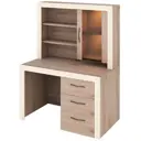 Компьютерный стол Мэрдэс Стя130+Нст130Д Нла 130x160x72 см ЛДСП цвет серый дуб/латте