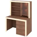 Компьютерный стол Мэрдэс Стя130+Нст130Д Шкр 130x160x72 см ЛДСП цвет коричневый/кремовый