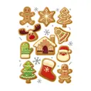 Наклейки-стикеры "Новогоднее печенье 3" 21x30 см, 1 шт