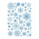 Наклейка декоративная А3 "Снежинки-4" 32x45 см, 1 шт