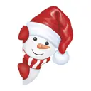 Наклейка декоративная А3 "Снеговик-3" 32x45 см, 1 шт