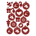 Наклейка декоративная А3 "Рождественские шары" 32x45 см, 1 шт