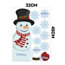 Наклейка декоративная А3 "Выглядывающий снеговик 4" 32x45 см, 1 шт