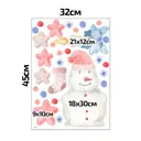 Наклейка декоративная А3 "Пастельный снеговик" 32x45 см, 1 шт