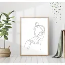 Постер 28 картин "Девушка отвернувшая голову" 40x50 см, в подарочном тубусе без рамы