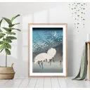 Постер 28 картин Косон охара цапли в японском стиле 50x70 см, в подарочном тубусе без рамы