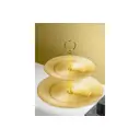 Блюдо сервировочное 2 яруса Elan Gallery Вироль шарм 28x28 см стекло цвет золотой