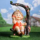 Садовая фигура Хорошие сувениры Девочка на качелях 48 см