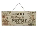 Табличка декоративная With Good All Things 10x25 см