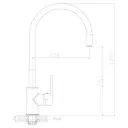 Однорычажный смеситель Rossinka silvermix Z35-35u излив 26 см цвет синий