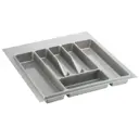 Лоток для столовых приборов Big House L450-500-SG 46.50x4.50x49 см пластик цвет светло-серый