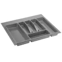 Лоток для столовых приборов Big House L450-600-G 53.50x4.50x49 см пластик цвет серый