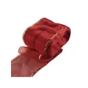 Лента для бантов Красная лента С3502 с мет. краем 7 см*25 м красный