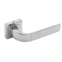 Ручки дверные на розетке Аллюр ДЕНИО 13709, 130 мм, цвет хром