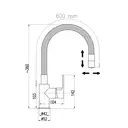 Однорычажный смеситель Ravslezak Co319.5/10cmatz излив 274 см цвет черный