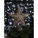 Верхушка на елку Merry green Звезда с диодами h 30 см бежевый
