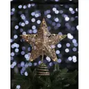 Верхушка на елку Merry green Звезда с диодами h 25 см бежевый