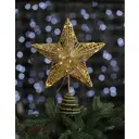 Верхушка на елку Merry green Звезда с диодами h 25 см жёлтый / золотой