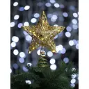 Верхушка на елку Merry green Звезда с диодами h 15 см жёлтый / золотой