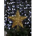 Верхушка на елку Merry green Звезда с диодами h 25 см жёлтый / золотой
