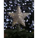 Верхушка на елку Merry green DX210-SI-02 Звезда с диодами h 25 см серый/серебристый