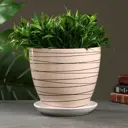 Горшок цветочный 9335248 Simaland 23 см 5 л керамика бежевый