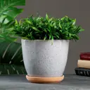 Горшок цветочный 9295860 Simaland 20 см 4 л керамика серый