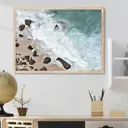 Постер 28 картин "Морская пена и камни" 70x50 см в подарочном тубусе без рамы