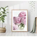 Постер 28 картин "Нежные пионы" 70x50 см в подарочном тубусе без рамы