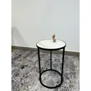 Журнальный столик круглый Luchi marble 35x35 см черный