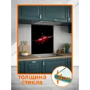Стеновая панель Borntoprint Сочная вишня 60x75x0.4 см закаленное стекло цвет прозрачный
