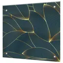 Защитный экран Borntoprint Листья 60x55x0.4 см закаленное стекло цвет прозрачный