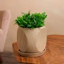 Горшок цветочный Лофт Керамика ручной работы 21 см 22 см 5 л керамика бежевый