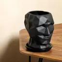 Горшок цветочный Лофт Nana ceramics 16 см 20 см 2 л керамика черный