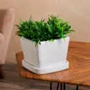 Горшок цветочный Лофт Nana ceramics 22.5 см 18.5 см 6.5 л керамика белый