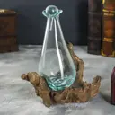 Вазон-бутыль на коряге Simaland с крышкой Классика 20x30x30 см