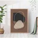 Постер 28 картин "Абстракция на коричневом фоне" 50x70 см в подарочном тубусе без рамы