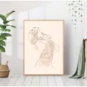 Постер 28 картин "Силуэт на бежевом фоне" 50x70 см в подарочном тубусе без рамы