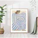 Постер 28 картин "София линд - девушка с голубыми полосками" 50x70 см в подарочном тубусе без рамы