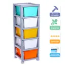Комод Соломон Яркое настроение 5 ящиков 42x52x127 см пластик цвет разноцветный
