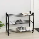 Обувница Клик мебель 70x60x30 см металл цвет черный