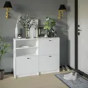Обувница Клик мебель 1082x844x280 см ЛДСП цвет белый
